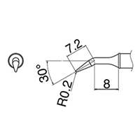 EA304AL-39 R0.2mm 交換用コテ先EA304AL用