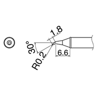 EA304AL-42 R0.2mm 交換用コテ先EA304AL用