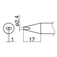 EA304AM-4 φ2.4mm 交換用コテ先EA304AM用