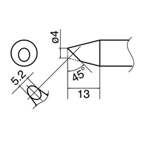 EA304AM-9 φ0.4mm 交換用コテ先EA304AM用