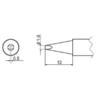EA304AP-12 φ1.6mm 交換用コテ先EA304AP用
