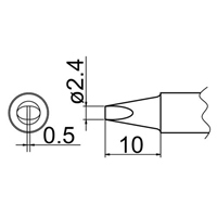 EA304AP-13 φ2.4mm 交換用コテ先EA304AP用