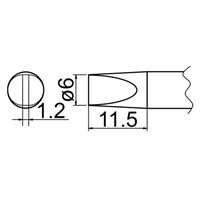 EA304AP-15 φ6.0mm 交換用コテ先EA304AP用
