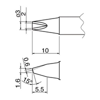 EA304AP-19 φ3.0mm 交換用コテ先EA304AP用