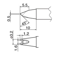 EA304AP-20 φ3.2mm 交換用コテ先EA304AP用