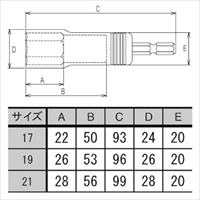 EA612AV-519 19mm 電ドルソケット(12角)_選択画像04