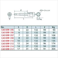 EA618RW-206 1/2sq x 6mmビットソケット_選択画像03