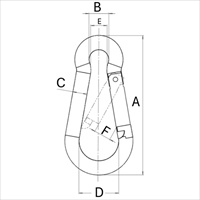 EA638JP-45 8.0x 80mmスナップフック(10個)_選択画像03