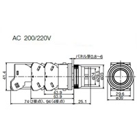 EA940DA-67A AC200V 押シボタンスイッチ/緑_選択画像02