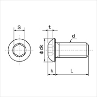 EA949MS-304 M3x 4mm6角穴付ボタンBolt/SUS_選択画像03