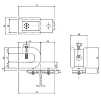 EA970GD-9 17mm 天井ブラケット/クリップ付_選択画像04