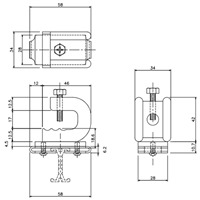 EA970GD-10 17mmブラケットH鋼用360度自在_選択画像04