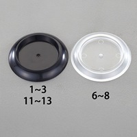 EA986TS-12 64.0mm滑止ゴムシ-ト付車輪受皿