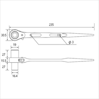 12x14mm/235mm 両口ラチェットレンチLong_選択画像03