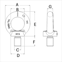 M30x　45mm アイボルト(アルミ合金製)_選択画像03