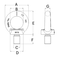 M 6x　13mm アイボルト(アルミ合金製)_選択画像03