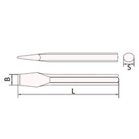 14x160mm チゼル(NonSparking)_選択画像02