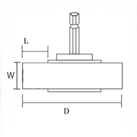 30mm 六角軸 軸付ブラシ(平型/Steel)_選択画像03