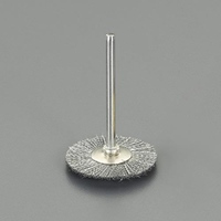 25mm/3mm軸軸付ブラシ(平型/スチール製)