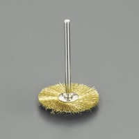 28mm/3mm軸付ミニブラシ(ホイール型/真鍮)