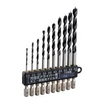 2.0- 6.5mm/10本組 六角軸ドリル(木工用)