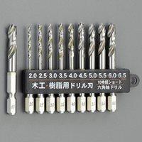 2.0-6.5mm/10本組 六角軸ドリル(木工用)