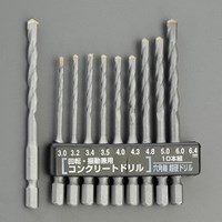 3.0- 6.4mm/10本組 六角軸ドリル