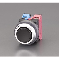 1b/30mm 押シボタンスイッチ(平型/黒)