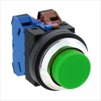 1b/30mm 押シボタンスイッチ(突型/緑)