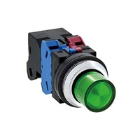 AC200V 押シボタンスイッチ(LED照光緑)