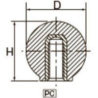 M12x40mm 雌ネジプラスチックボール(赤)_選択画像02
