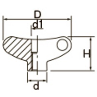 M8 雌ネジウイングノブ(S製/貫通)_選択画像03