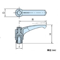 M12x50mm 雄ネジクランプレバー_選択画像03