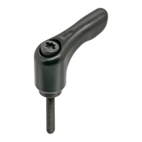 M5x25mm 雄ネジミニクランプレバー(黒)