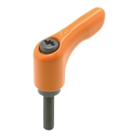 M5x30mm 雄ネジミニクランプレバー(橙)