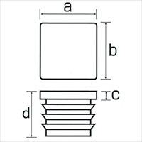 25x 25mm 角型保護キャップ(クロ/4コ)_選択画像02