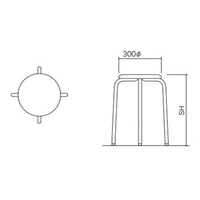 φ300x460mm 丸スツール_選択画像03