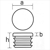 φ25mm 丸型保護キャップ(クロ/4コ)_選択画像02