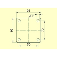 75mm/1000kgレベリングキャスタ(Brake･自在_選択画像03