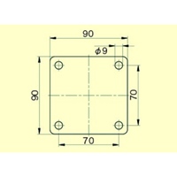 63mm/500kgレベリングキャスタ(Brake/ラチ_選択画像03