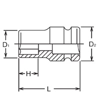 1/2DRx8mm インパクトソケット 薄肉_選択画像04
