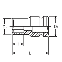 3/4DRx29mmインパクトソケット 薄肉_選択画像04