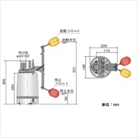 AC100V 60Hz/50mm水中ポンプ フロ-ト式/SUS_選択画像03