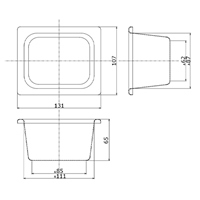 131x107x 65mmパーツトレー ステンレス製_選択画像02