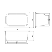 176x108x 65mmパーツトレー ステンレス製_選択画像02