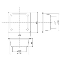 176x162x 65mmパーツトレー ステンレス製_選択画像02