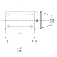 265x162x 65mmパーツトレー ステンレス製_選択画像02
