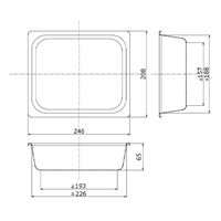 246x208x 65mmパーツトレー ステンレス製_選択画像02