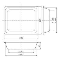 325x265x 65mmパーツトレー ステンレス製_選択画像02
