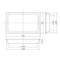 530x325x 65mmパーツトレー ステンレス製_選択画像02